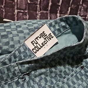Future Collective NWT Checkered Wide Leg Jeans size 20